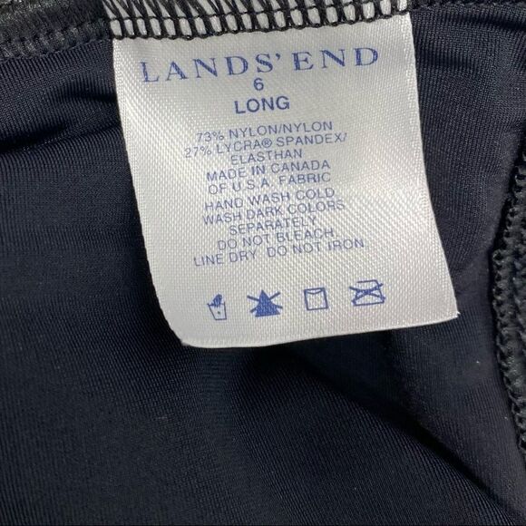 Lands End Black Halter Tankini Top size 6L - Picture 5 of 5